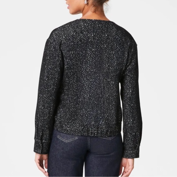 SPANX Ponte Bomber Jacket in Herringbone - Picture 2 of 6